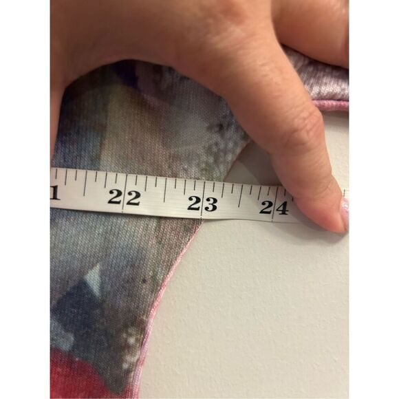 Soft Surroundings Floral Knit Top sz L Hydrangea Pink Garden - Picture 4 of 7